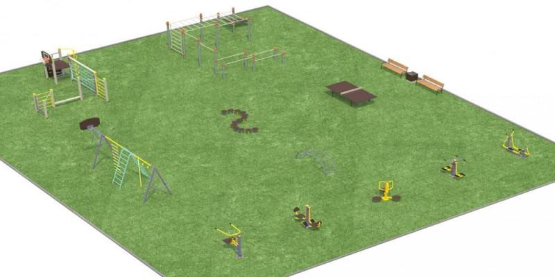 Дизайн проект спортплощадки разновозрастной  в Севастополе