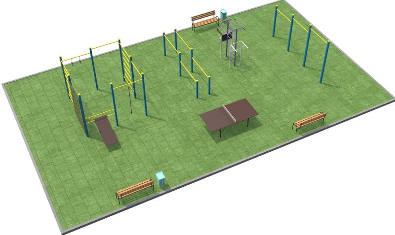 Проект спортплощадки 170 метров в Севастополе в Севастополе