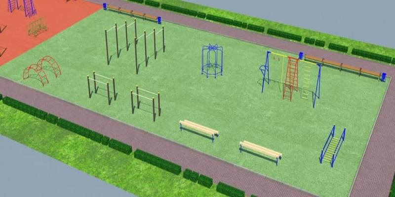 Проект детско-спортивной площадки для школы - детсада в Севастополе