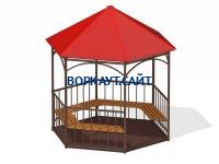 Беседка с лавками и полом МАФ 4122 в Севастополе