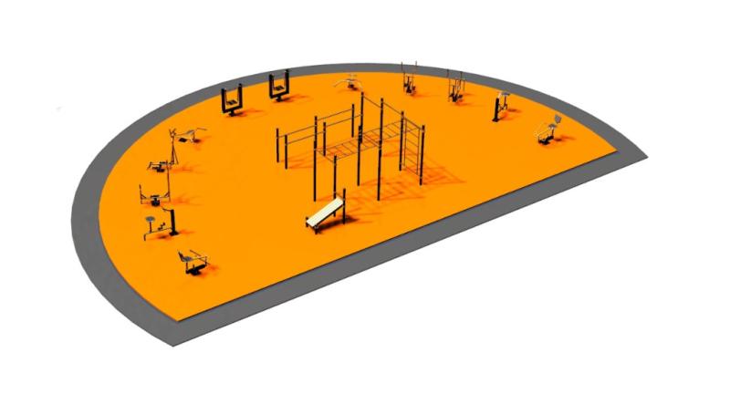 Дизайн проект спортплощадки Полукруглая в Севастополе