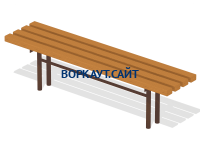 Лавочка без спинки МАФ 1601 в Севастополе