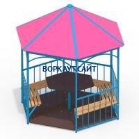 Беседка со столом, лавками и полом МАФ 4123 в Севастополе