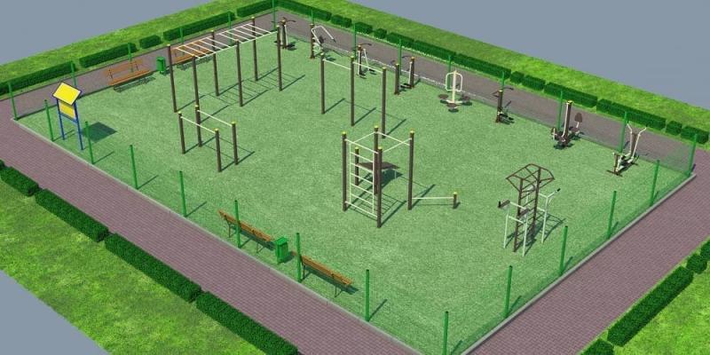 Проект спортивной воркаут площадки с уличными тренажерами - 1467400 рублей в Севастополе