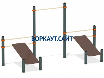 Воркаут с турником и двойной скамьей для пресса ВС-28 в Севастополе