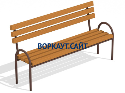 Парковая лавочка со спинкой МАФ 1605 в Севастополе