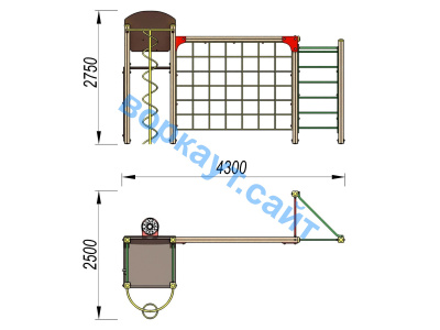 Детский спортивный комплекс Игровой ДСК 3111 в Севастополе Детский спортивный комплекс Игровой ДСК 3111 в Севастополе