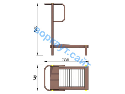 Уличный тренажер Беговая дорожка УТ 009 в Севастополе