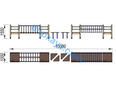 Детский спортивный комплекс Двойной мостик ДСК 3115 в Севастополе