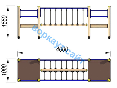 Детский спортивный комплекс Мост ДСК 3113 в Севастополе