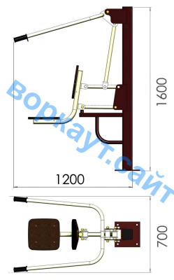 Уличный тренажер "Тяга сверху" УТ 001 в Севастополе
