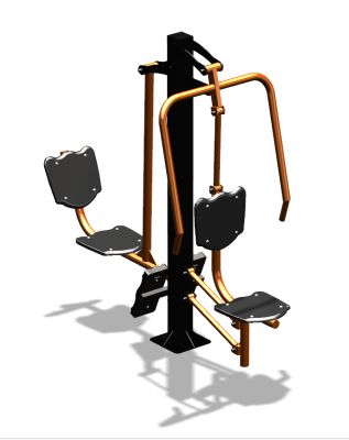 Уличный тренажер "Жим от груди Жим ногами" УТ304 в Севастополе