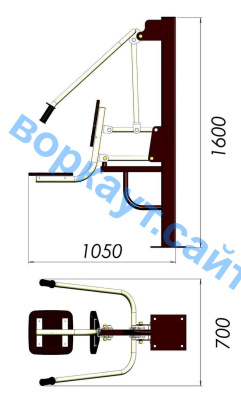 Уличный тренажер "Жим от груди" УТ 002 в Севастополе