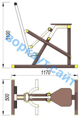 Уличный тренажер "Наездник " УТ 006 в Севастополе
