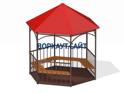 Беседка с лавками и полом МАФ 4122 в Севастополе