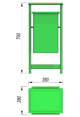 Урна с крышкой МАФ 1631 в Севастополе