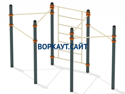 Воркаут турник разноуровневый с шведской стенкой ВС-25 в Севастополе