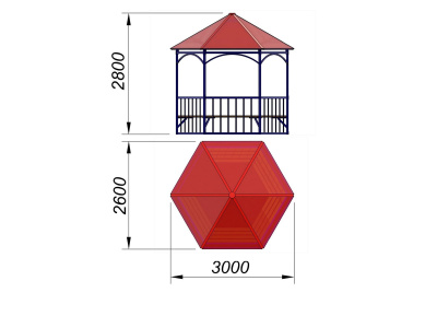Беседка с лавками МАФ 4120 в Севастополе